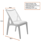 Cadeira Para Mesa De Jantar Crow 50cm Madeira Maciça | Linho